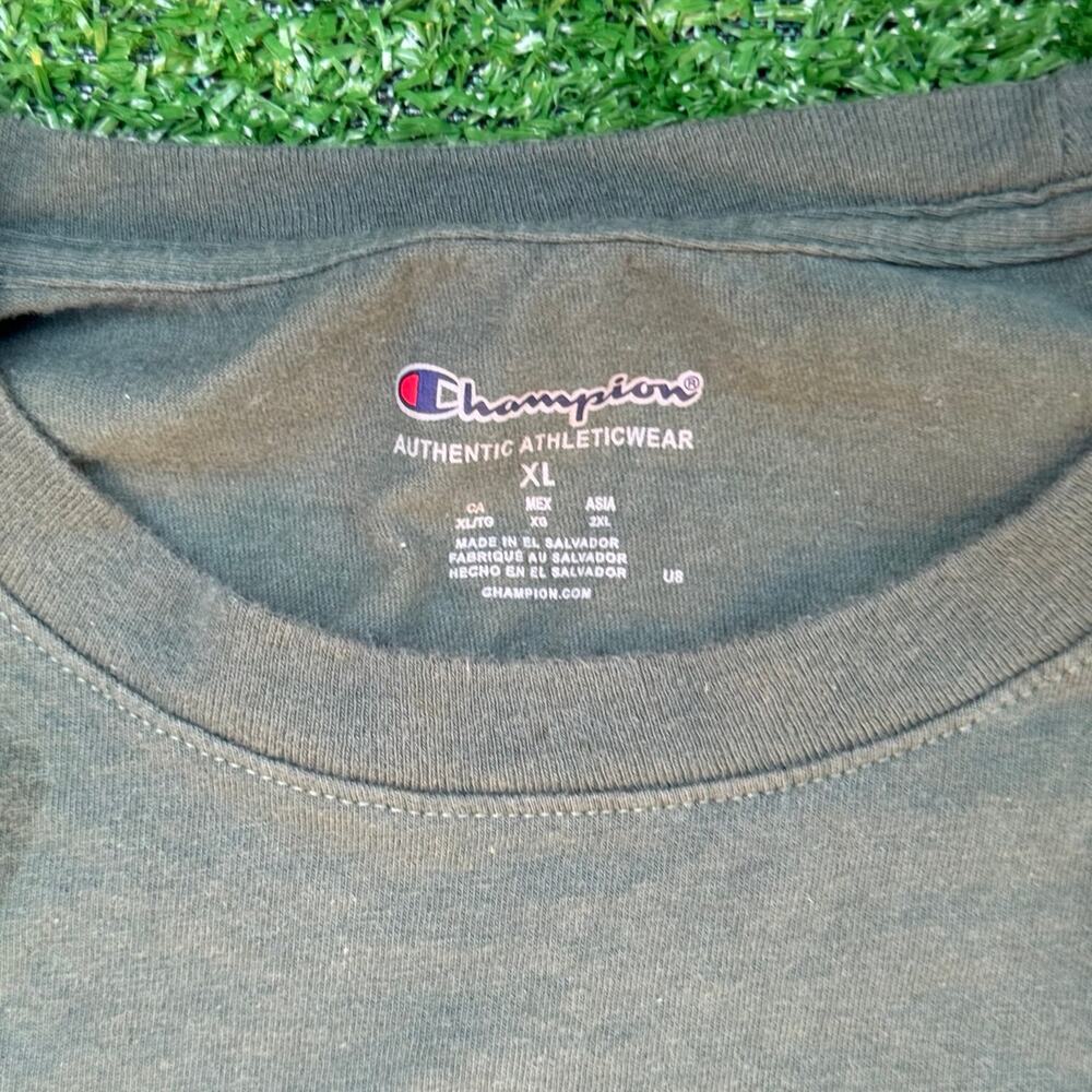 Champion Authentic Athleticwear Men's Fade Green T Shirt - Picture 2 of 2